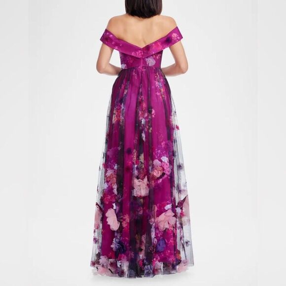 Dress the Population Aurea Floral Print Off the Shoulder Gown | retail $748 - Picture 3 of 16